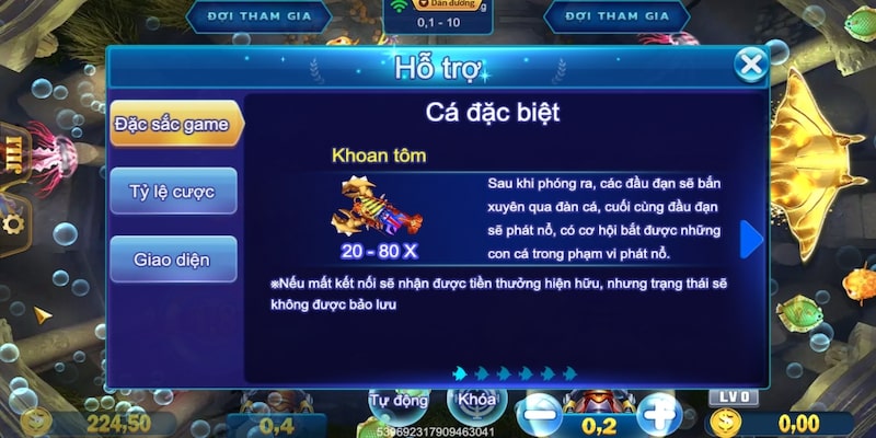 Hệ số trả thưởng cực cao của game